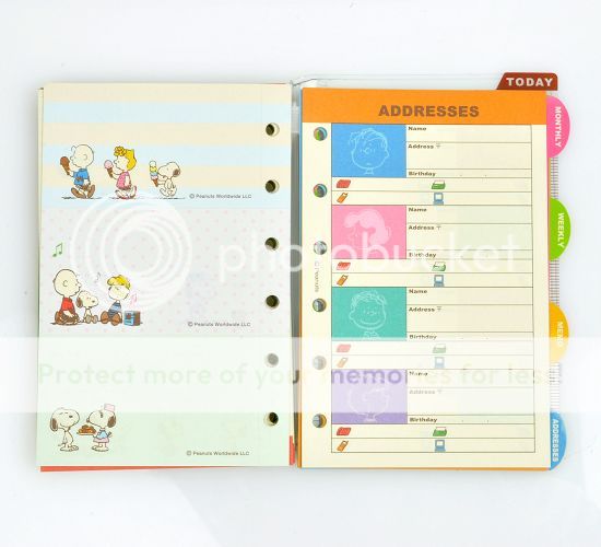 Planner Calendar Refills : Peanuts snoopy schedule book lv agenda refills Planner Calendar Refills : Peanuts snoopy schedule book lv agenda refills